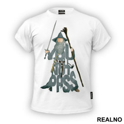 You Shall Not Pass - The Shape Of Gandalf The Gray - Lord Of The Rings - LOTR - Majica You Shall Not Pass - The Shape Of Gandalf The Gray - Lord Of The Rings - LOTR - Majica