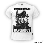 Optimus Prime - Black - Age Of Extinction - Transformers Are Dangerous - Transformers - Majica