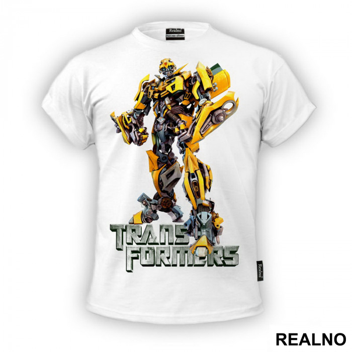 Bumblebee And Metallic Logo - Transformers - Majica