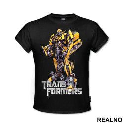 Bumblebee And Metallic Logo - Transformers - Majica Bumblebee And Metallic Logo - Transformers - Majica
