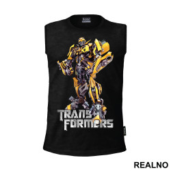 Bumblebee And Metallic Logo - Transformers - Majica Bumblebee And Metallic Logo - Transformers - Majica