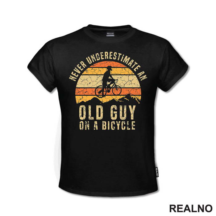 Old Guy On A - Bickilovi - Bike - Majica