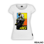 Drawing - Rossi - 46 - MotoGP - Sport - Majica