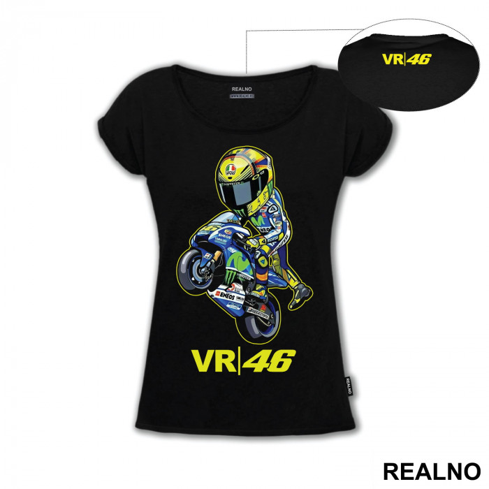 OUTLET - Crna ženska majica veličine XS - MotoGP