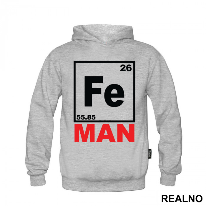 Fe - Man - Chemical Element - Red And Yellow - Iron Man - Duks