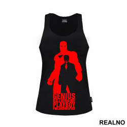 Genius, Billionaire, Playboy, Philanthropist - Red - Iron Man - Majica Genius, Billionaire, Playboy, Philanthropist - Red - Iron Man - Majica