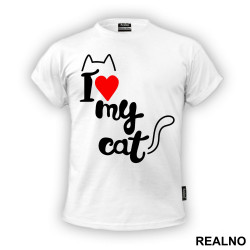 I Love My Cat - Mačke - Cat - Majica