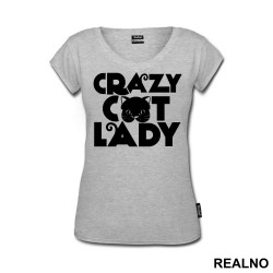 Crazy Cat Lady - Mačke - Cat - Majica
