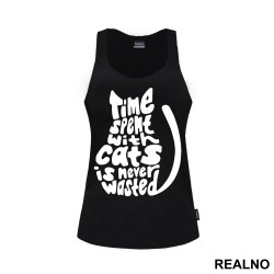 Time Spent With Cats Is Never Wasted - Mačke - Cat - Majica