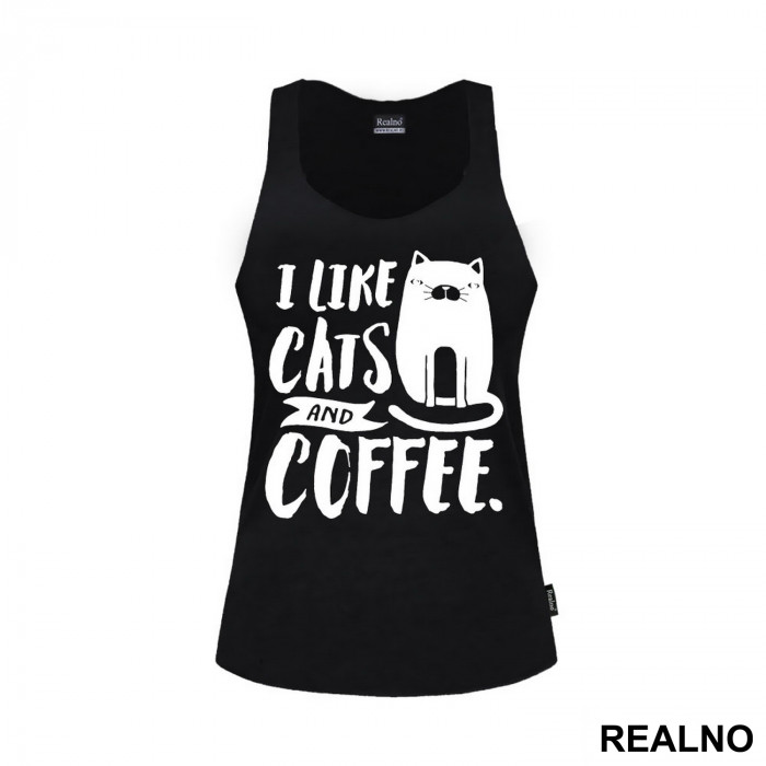 I Like Cats And Coffee - Mačke - Cat - Majica