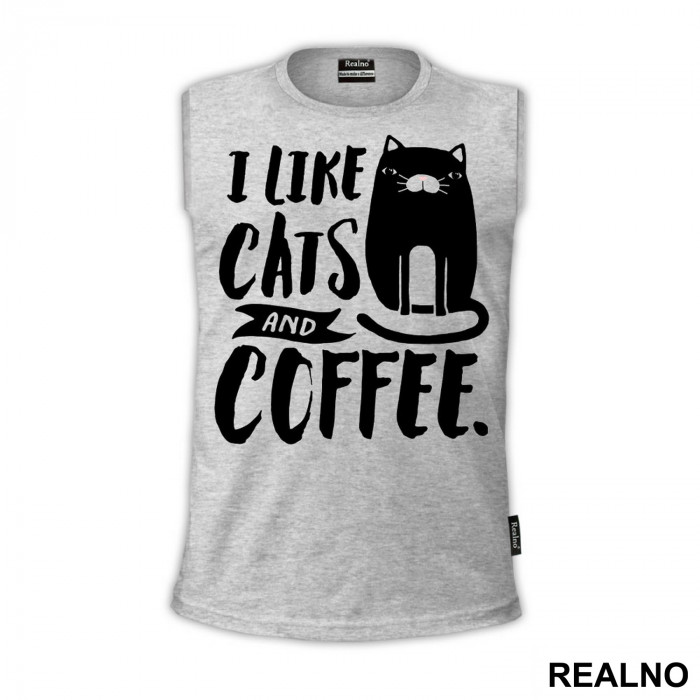 I Like Cats And Coffee - Mačke - Cat - Majica