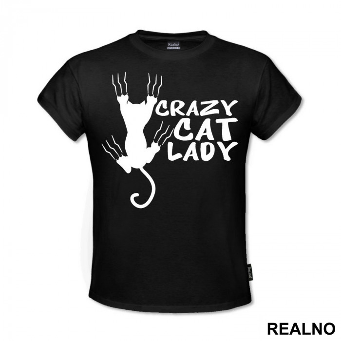 Crazy Cat Lady - Scratches - Mačke - Cat - Majica
