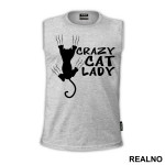 Crazy Cat Lady - Scratches - Mačke - Cat - Majica