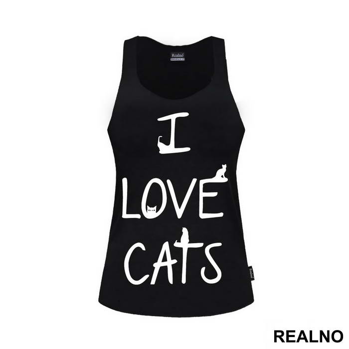 I Love Cats - Mačke - Cat - Majica