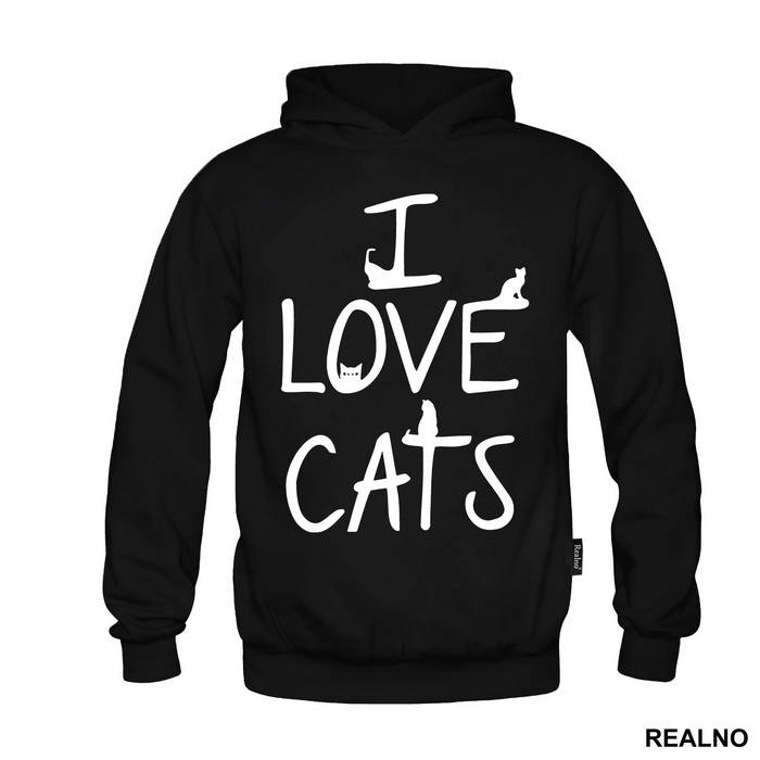 I Love Cats - Mačke - Cat - Duks