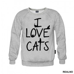 I Love Cats - Mačke - Cat - Duks