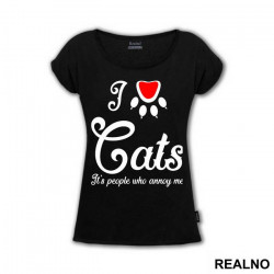 I LOVE Cats. It's People Who Annoy Me - Mačke - Cat - Majica