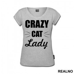 Crazy Cat Lady - Cat Whiskers - Mačke - Cat - Majica