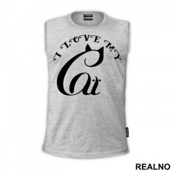 I Love My Cat - Ears - Mačke - Cat - Majica