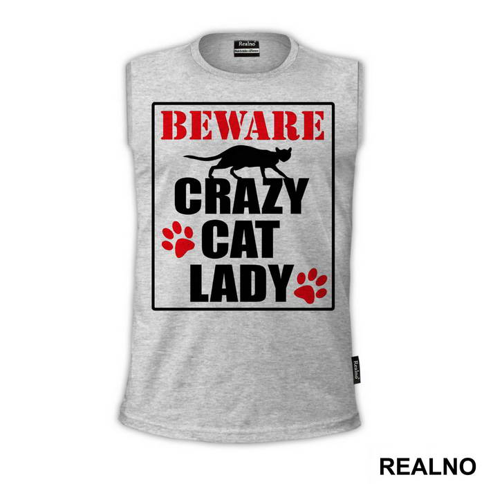 Beware! Crazy Cat Lady - Mačke - Cat - Majica