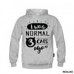 OUTLET - Sivi duks sa kapuljačom muški model veličine XS - Mačke OUTLET - Sivi duks sa kapuljačom muški model veličine XS - Mačke