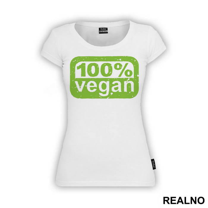 One Hundred Percent Vegan - Green - Vegan - Majica