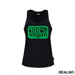 One Hundred Percent Vegan - Green - Vegan - Majica