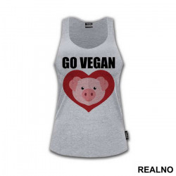 Go Vegan - Pig - Vegan - Majica