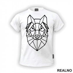 Geometric Wolf Head - Vuk - Životinje - Majica