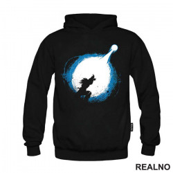 OUTLET - Crni duks sa kapuljačom muški model veličine S - Goku