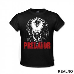 Red Logo And Head - Predator - Majica
