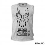 Mask And Logo - Black Panther - Majica