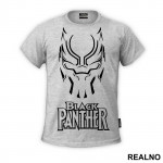Mask And Logo - Black Panther - Majica