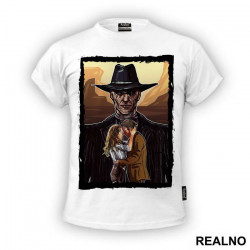 Man In Black Watching Over Dolores And William - Westworld - Majica