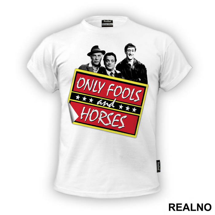 Black And White Picture And Logo - Only Fools And Horses - Mućke - Majica