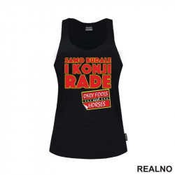 Samo budale i konji rade - Logo i Natpis - Mućke - Majica