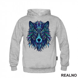 Colorful Wolf Head- Vuk - Životinje - Duks Colorful Wolf Head- Vuk - Životinje - Duks