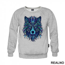 Colorful Wolf Head- Vuk - Životinje - Duks Colorful Wolf Head- Vuk - Životinje - Duks