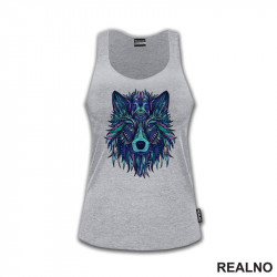 Colorful Wolf Head- Vuk - Životinje - Majica