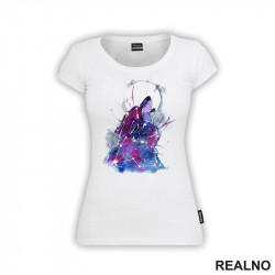 Blue And Pink Wolf -  Watercolor Painting - Vuk - Životinje - Majica