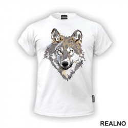 Brown Wolf Head Painting - Vuk - Životinje - Majica