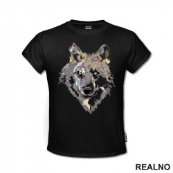 Brown Wolf Head Painting - Vuk - Životinje - Majica