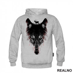 Stag At The Wolf Head - Vuk - Životinje - Duks