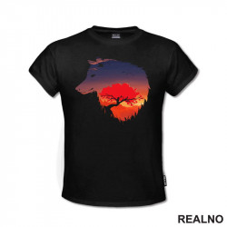 Wolf Portrait Color Painting - Vuk - Životinje - Majica