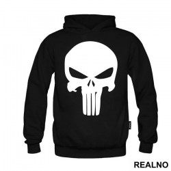 OUTLET - Crni duks sa kapuljačom muški model veličine M - Punisher