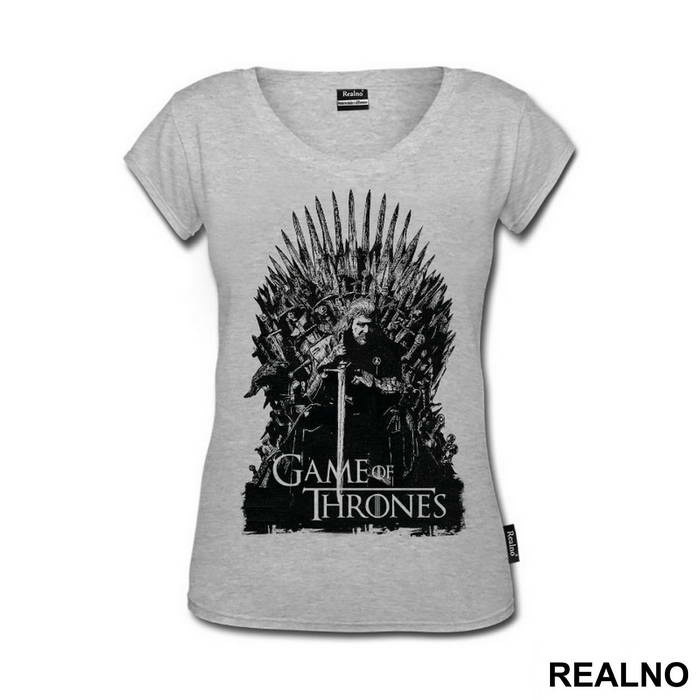 Ned Stark And Black Throne - House Stark - Game Of Thrones - GOT - Majica