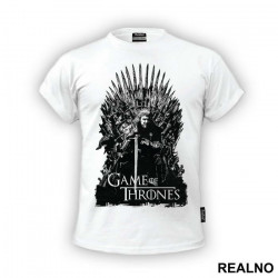 Ned Stark And Black Throne - House Stark - Game Of Thrones - GOT - Majica