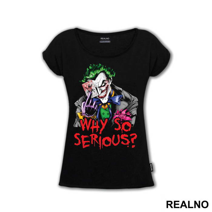 OUTLET - Crna ženska majica veličine L - Joker