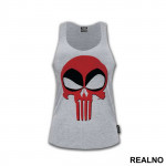 Deadpool - Punisher - Logo Crossover - Majica