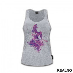 Mermaid Sitting On A Rock Silhouette - Sirene - Majica